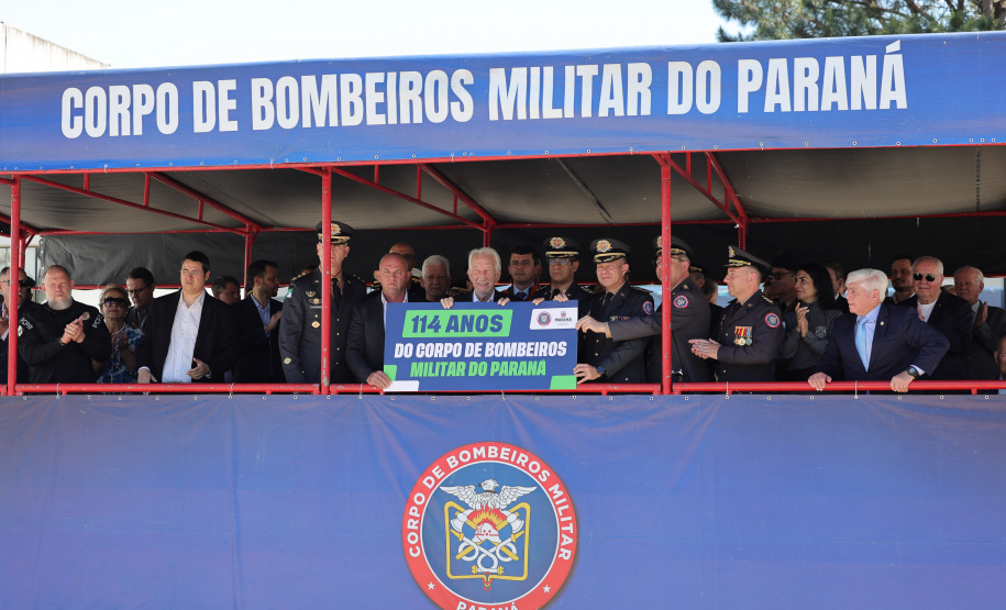 O governador Darci Piana participou nesta quinta-feira (8) do Aniversario bombeiros no Guatupê