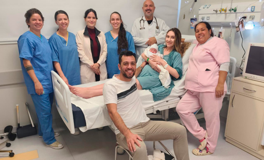 Felipe é o primeiro bebê a nascer na nova maternidade do Hospital Regional de Ivaiporã