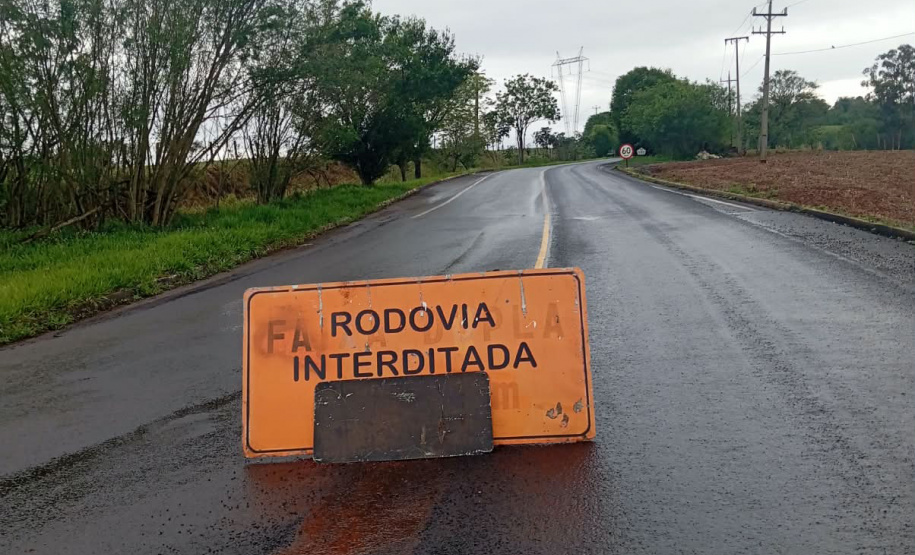 DER/PR alerta para interdições em rodovias estaduais