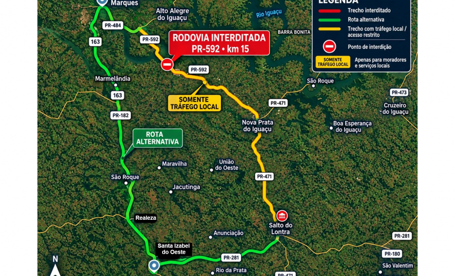 Chuvas: DER/PR alerta que quatro rodovias estaduais estão totalmente interditadas