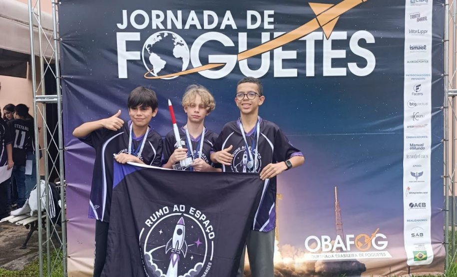 Estudantes da rede estadual conquistam ouro inédito na 95ª Jornada de Foguetes