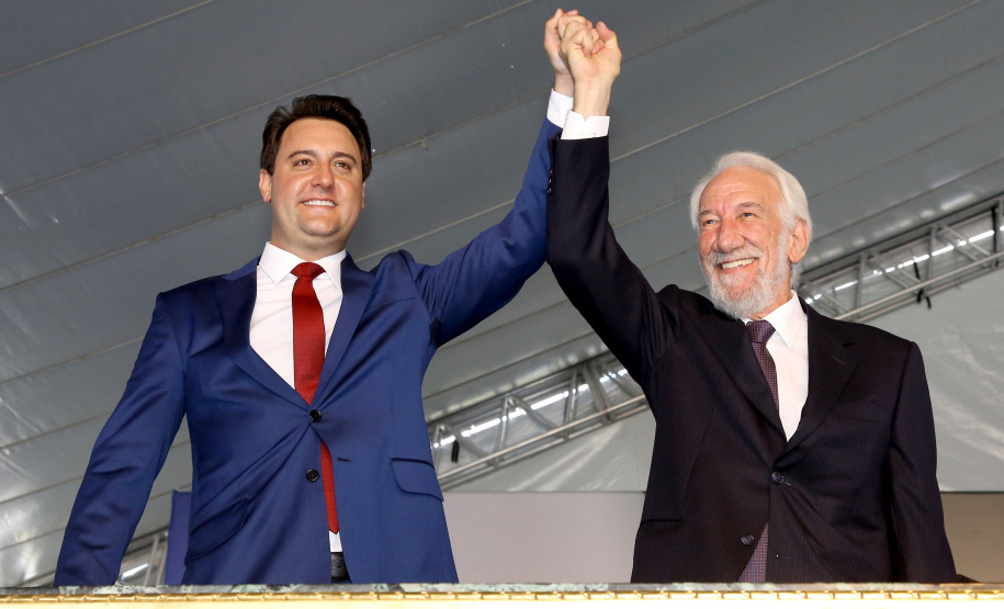 Posse do governador Carlos Massa Ratinho Junior. Na foto, com o vice governador, Darci Piana - Curitiba, 01/01/2019 - Foto: Jaelson Lucas/ANPr