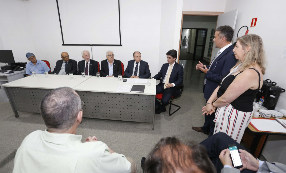 Posse do Conselho de Administração do Serviço Social Autônomo Paranacidade. Tomaram posse os secretários João Carlos Ortega, secretário do Desenvolvimento Urbano; René de Oliveira Garcia Júnior, secretário da Fazenda e Valdemar Bernardo Jorge, secretário do Planejamento. A solenidae contou com a presença do vice governador Darcia Piana.  ? Curitiba, 02/01/2019  -  Foto: Arnaldo Alves/ANPr