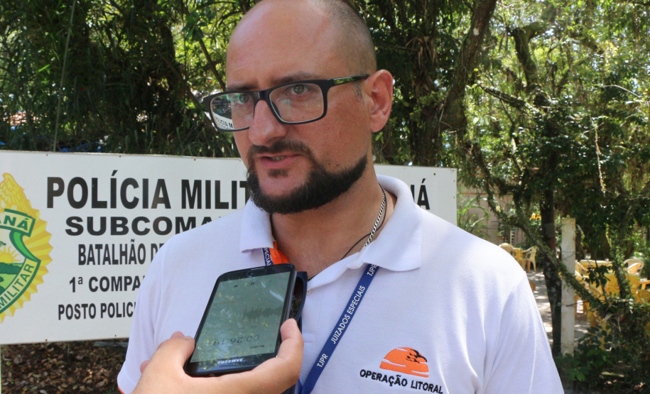 03-01-2019 Operação Verão Paraná 2018/2019 - Entrevista Coordenação Juízado Especial - TJPR Matinhos, 03 de janeiro de 2019. Operação Verão Paraná 2018/2019 - Audência na Ilha do Mel