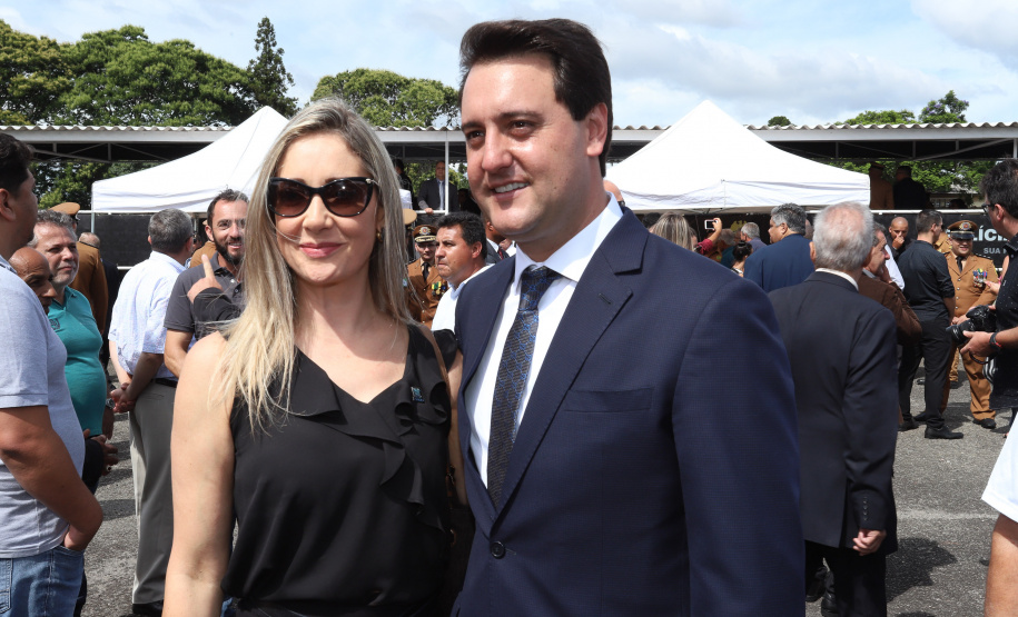 Governador Carlos Massa Ratinho Júnior participa da cerimônia de troca de comando da Polícia Militar do Paraná. O novo camandante-geral é o coronel Péricles de Matos. Ele substitui no cargo a coronel Audilene Dias Rocha. - Curitiba, 08/01/2019 - Foto: Rodrigo Félix Leal