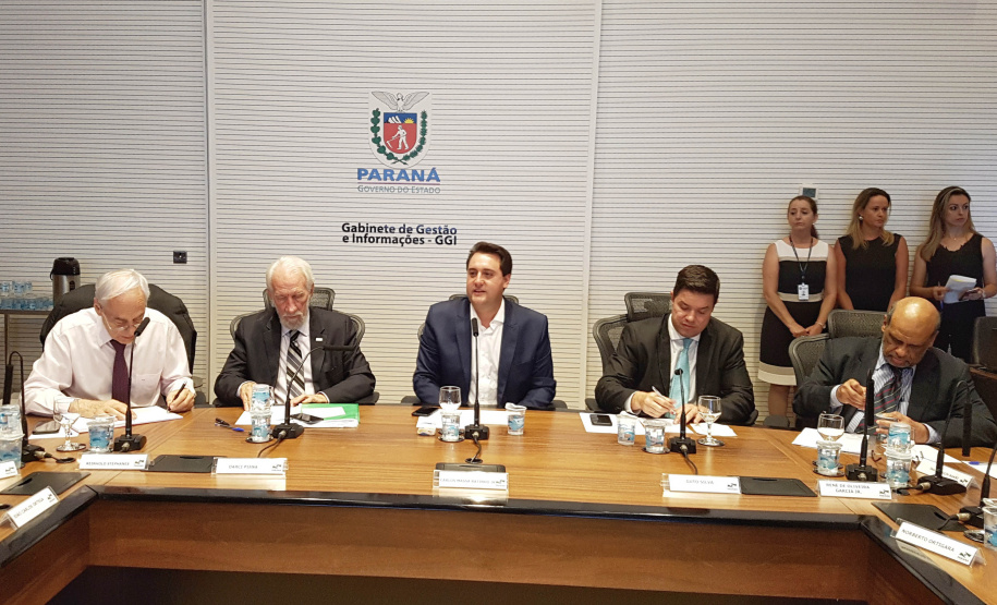 Governador Carlos Massa Ratinho Júnior durante reunião do secretariado. - Curitiba, 08/01/2019  -  Foto: Arnaldo Alves/ANPr