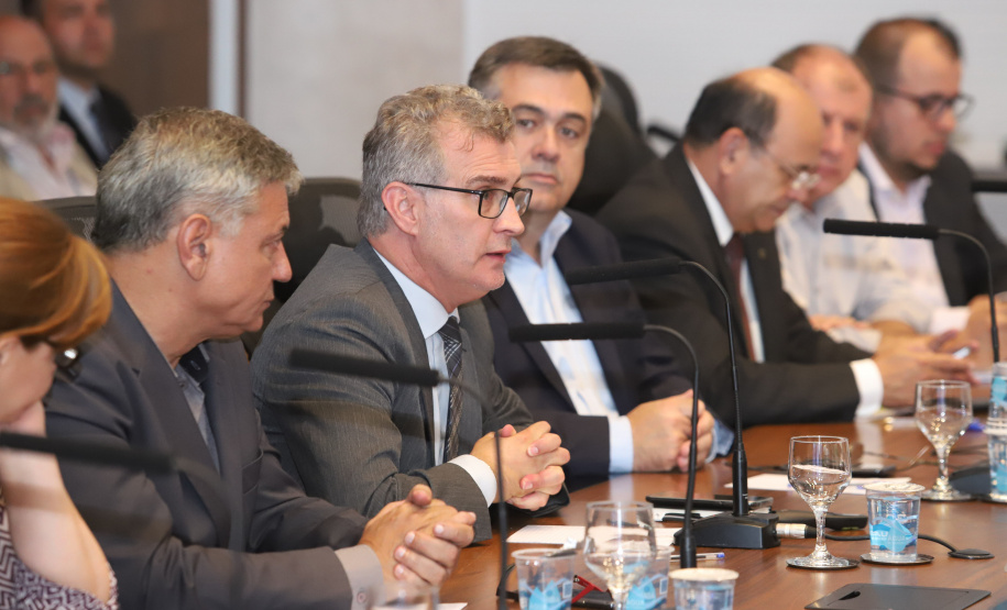 Governador Carlos Massa Ratinho Júnior durante reunião do secretariado. - Curitiba, 08/01/2019 - Foto: Rodrigo Félix Leal