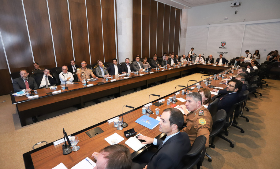 Governador Carlos Massa Ratinho Júnior durante reunião do secretariado. - Curitiba, 08/01/2019 - Foto: Rodrigo Félix Leal
