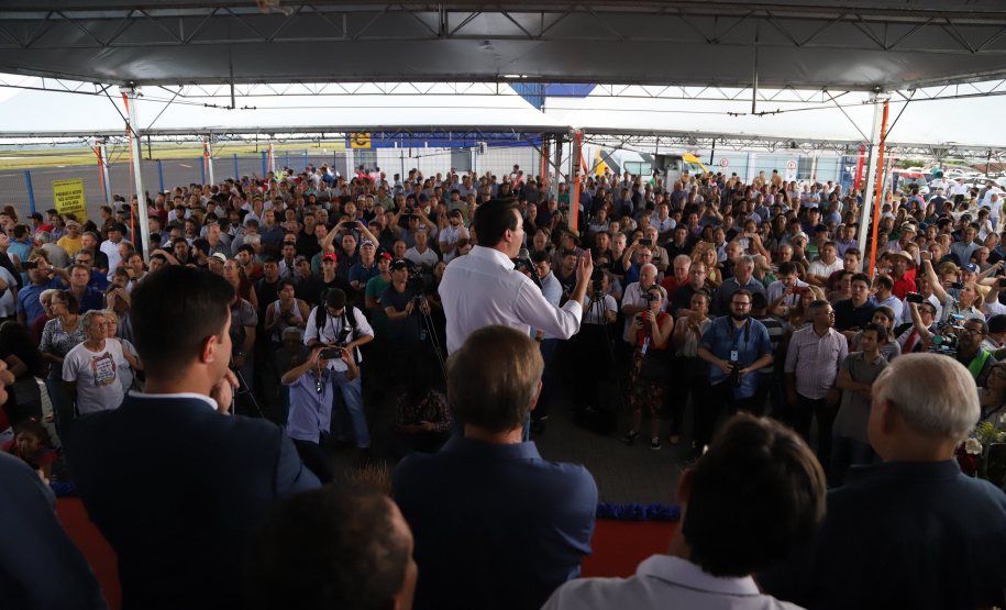 O governador Carlos Massa Ratinho Junior inaugura o Aeroporto Municipal Juvenal Loureiro Cardoso, de Pato Branco, no Sudoeste do Paraná.  -  Pato Branco, 10/01/2019  -  Foto: José Fernando Ogura/ANPr