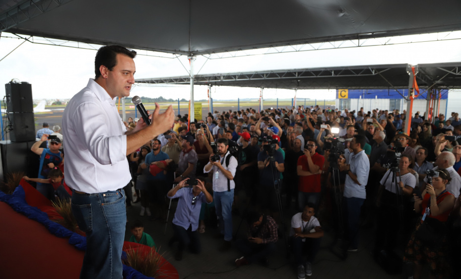 O governador Carlos Massa Ratinho Junior inaugura o Aeroporto Municipal Juvenal Loureiro Cardoso, de Pato Branco, no Sudoeste do Paraná.  -  Pato Branco, 10/01/2019  -  Foto: José Fernando Ogura/ANPr