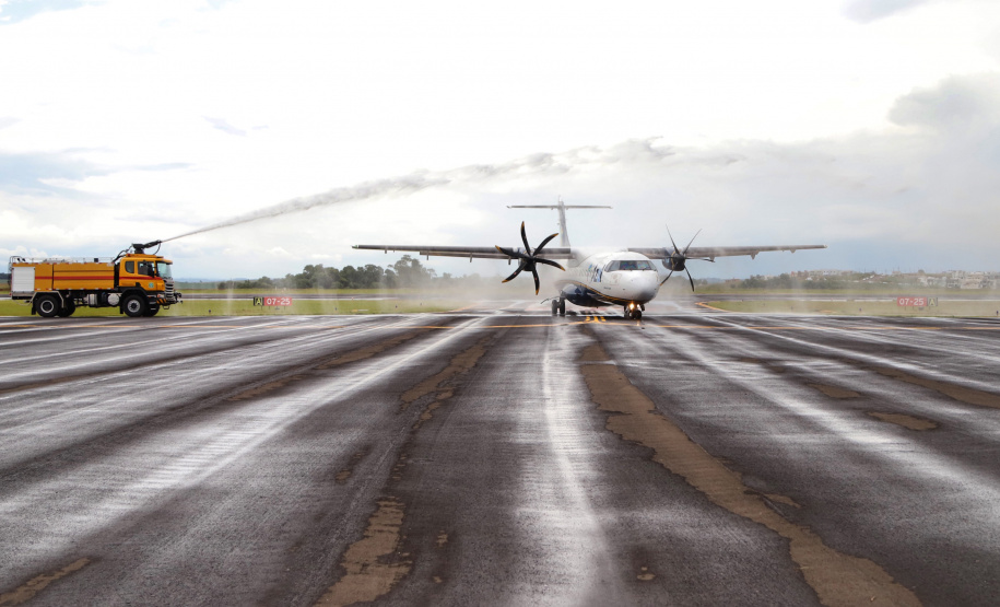 O governador Carlos Massa Ratinho Junior inaugura o Aeroporto Municipal Juvenal Loureiro Cardoso, de Pato Branco, no Sudoeste do Paraná.  -  Pato Branco, 10/01/2019  -  Foto: José Fernando Ogura/ANPr