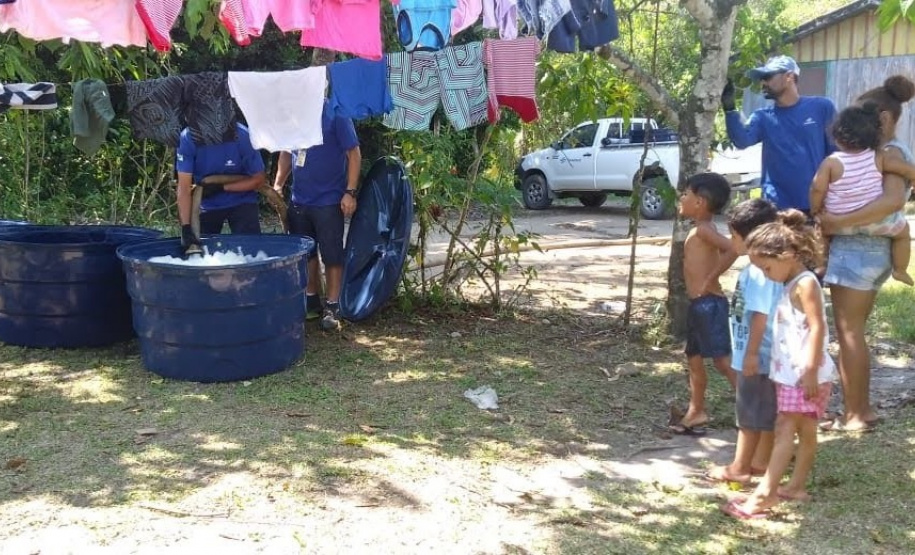 As rápidas e volumosas chuvas no Paraná nos últimos dias causaram estragos em diversas cidades, o que levou algumas comunidades a descobrirem a importância das caixas d´água para reservação de água potável. - Curitiba, 11/01/2019 - Foto: Sanepar