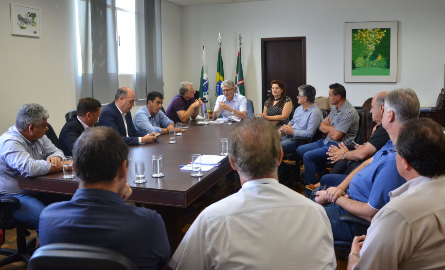 Secretário da Agricultura, Norberto Ortigara, durante reunião com representantes de consórcios intermunicipais. Curitiba,14/01/2019. Foto: Gisele Barão/SEAB