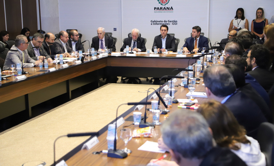 Governador Carlos Massa Ratinho Júnior, durante reunião com a equipe de governo. Curitiba, 15/01/2019 - Foto: José Fernando Ogura/ANPr