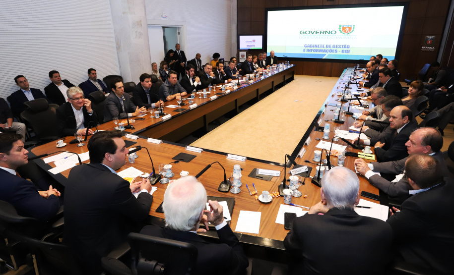 Governador Carlos Massa Ratinho Júnior, durante reunião com a equipe de governo. Curitiba, 15/01/2019 - Foto: Rodrigo Felix Leal/ANPr