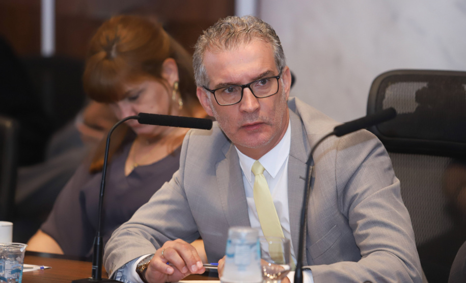 Governador Carlos Massa Ratinho Júnior, durante reunião com a equipe de governo. Na foto, secretário da Comunicação Social e Cultura, Hudson José.  Curitiba, 15/01/2019 - Foto: Rodrigo Felix Leal/ANPr