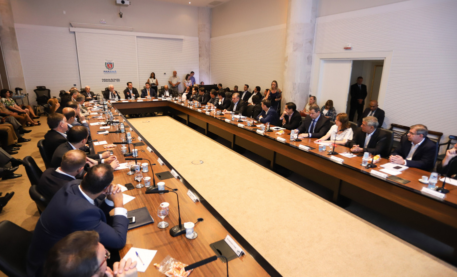 Governador Carlos Massa Ratinho Júnior, durante reunião com a equipe de governo. Curitiba, 15/01/2019 - Foto: Rodrigo Felix Leal/ANPr