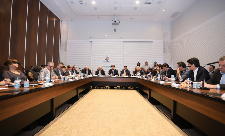 Governador Carlos Massa Ratinho Júnior, durante reunião com a equipe de governo. Curitiba, 15/01/2019 - Foto: Rodrigo Felix Leal/ANPr