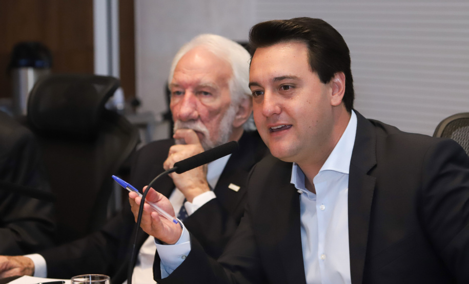 Governador Carlos Massa Ratinho Júnior, durante reunião com a equipe de governo. Curitiba, 15/01/2019 - Foto: Rodrigo Felix Leal/ANPr