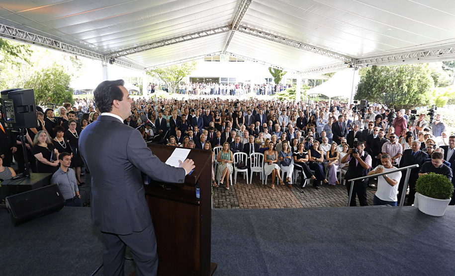 Governador Carlos Massa Ratinho Junior participa da solenidade de posse do presidente da Copel, Daniel Pimentel Slaviero.  -  Curitiba, 16/01/2019  -  Foto: Arnaldo Alves/ANPr