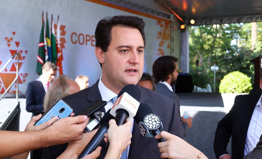 Governador Carlos Massa Ratinho Junior participa da solenidade de posse do presidente da Copel, Daniel Pimentel Slaviero.  -  Curitiba, 16/01/2019  -  Foto: Rodrigo Félix Leal