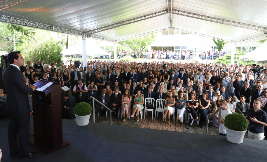Governador Carlos Massa Ratinho Junior participa da solenidade de posse do presidente da Copel, Daniel Pimentel Slaviero.  -  Curitiba, 16/01/2019  -  Foto: Rodrigo Félix Leal
