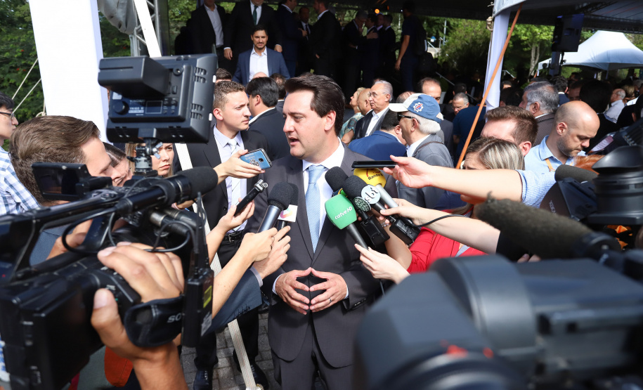 Governador Carlos Massa Ratinho Junior participa da solenidade de posse do presidente da Copel, Daniel Pimentel Slaviero.  -  Curitiba, 16/01/2019  -  Foto: Rodrigo Félix Leal