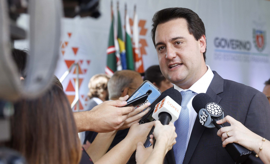 O governador Carlos Massa Ratinho Junior, participou da solenidade de posse do presidente da Copel, Daniel Pimentel Slaviero. Curitiba, 16-01-19. -  Foto: Arnaldo Alves / ANPr.