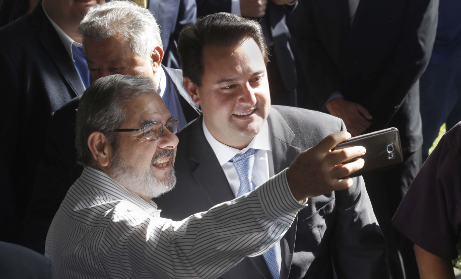 O governador Carlos Massa Ratinho Junior, participou da solenidade de posse do presidente da Copel, Daniel Pimentel Slaviero. Curitiba, 16-01-19. -  Foto: Arnaldo Alves / ANPr.
