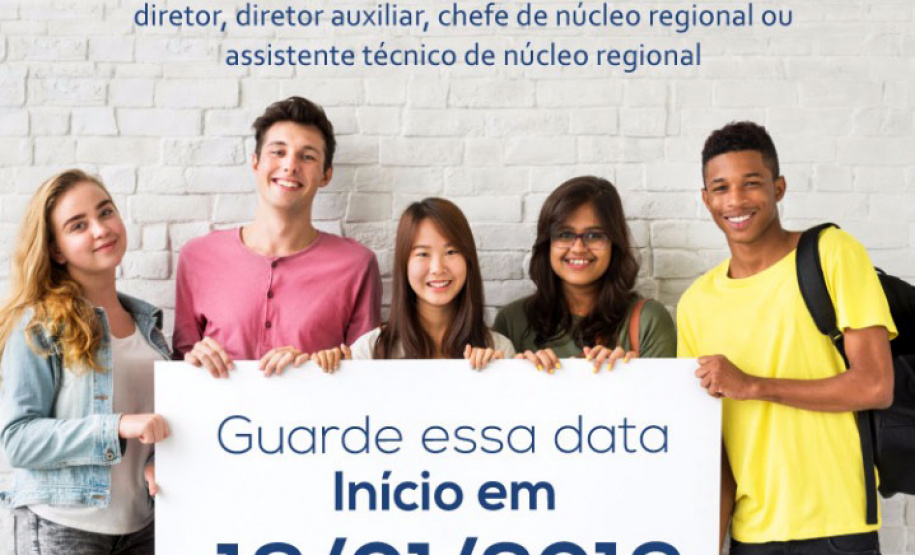 Começam nessa sexta-feira (18) as inscrições para o processo de credenciamento para escolha dos 32 novos Chefes dos Núcleos Regionais de Educação do Paraná. - Curitiba, 16/01/2019 - Foto: Divulgação Educação