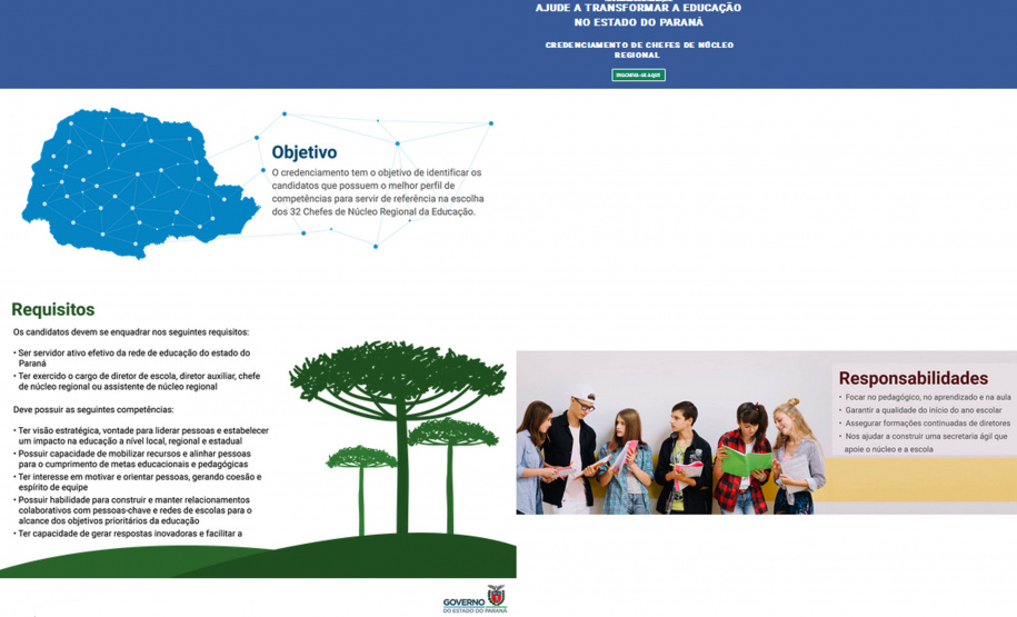 Inscrições para credenciamento para novos Chefes dos Núcleos Regionais de Educação já estão abertas. Foto: Divulgação/ANPr