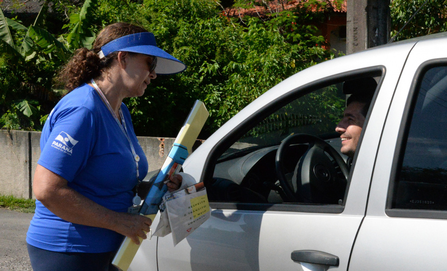 O Departamento de Trânsito do Paraná (Detran-PR) iniciou sua participação na Operação Verão com diversas atividades educativas nas tendas, blitzes instrutivas e a campanha “Se Liga no Trânsito”. Foto: Pamella Rosa/Detran