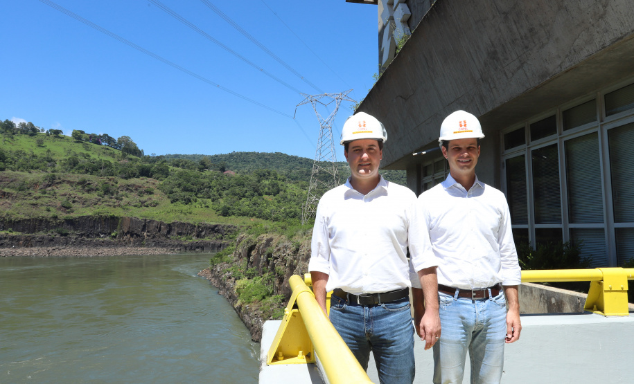 Governador Carlos Massa Ratinho Junior, acompanhado do presidente da Copel, Daniel Pimentel, visita a Usina Governador Bento Munhoz da Rocha Netto (Foz do Areia), no município de Pinhão - Pinhão, 22/01/2019 - Foto: Rodrigo Félix Leal