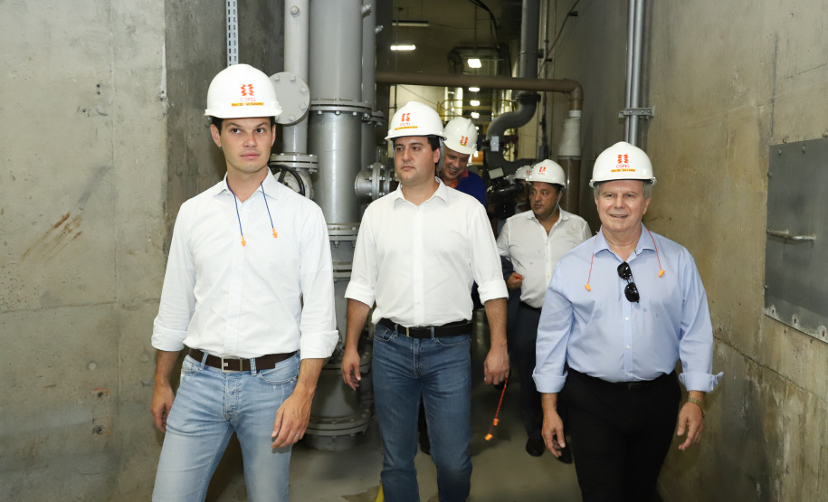Governador Carlos Massa Ratinho Junior, acompanhado do presidente da Copel, Daniel Pimentel, visita a Usina Governador Bento Munhoz da Rocha Netto (Foz do Areia), no município de Pinhão - Pinhão, 22/01/2019 - Foto: Rodrigo Félix Leal