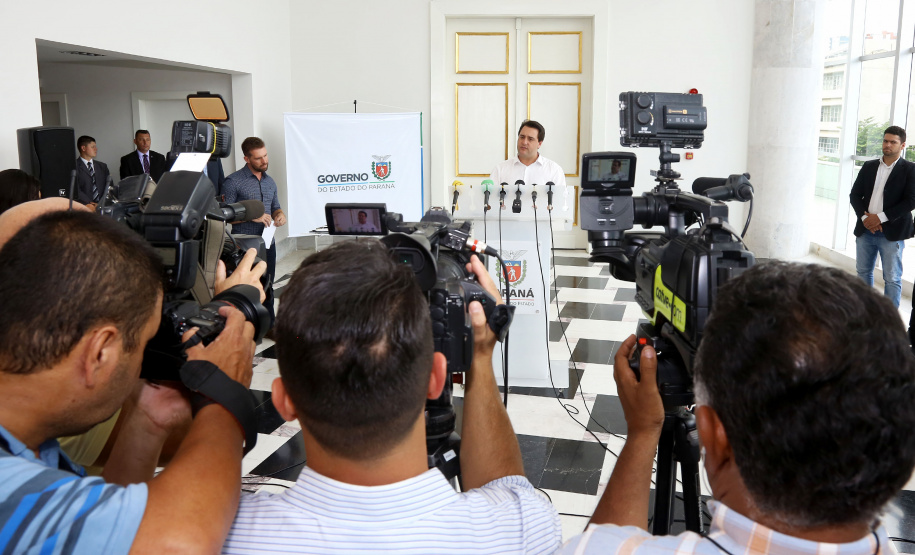 O governador Carlos Massa Ratinho Junior determinou a contratação de uma auditoria externa para avaliar as folhas de pagamento dos servidores ativos do Poder Executivo e inativos da Paranaprevidência (todos os Poderes). - Curitiba,22/01/2019 Foto:Jaelson Lucas / ANPr