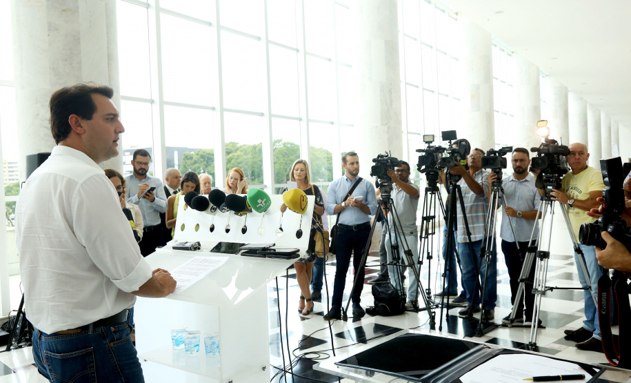 O governador Carlos Massa Ratinho Junior determinou a contratação de uma auditoria externa para avaliar as folhas de pagamento dos servidores ativos do Poder Executivo e inativos da Paranaprevidência (todos os Poderes). - Curitiba,22/01/2019 Foto:Jaelson Lucas / ANPr