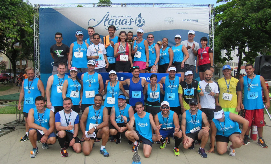 O time de 55 atletas confere o título à Sanepar de maior equipe na primeira etapa do Circuito. Foto:Sanepar