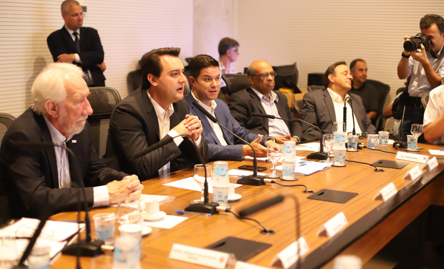 Governador Carlos Massa Ratinho Junior durante reunião com a equipe de governo. Curitiba,29/01/2019 - Foto: Rodrigo Felix Leal/ANPr
