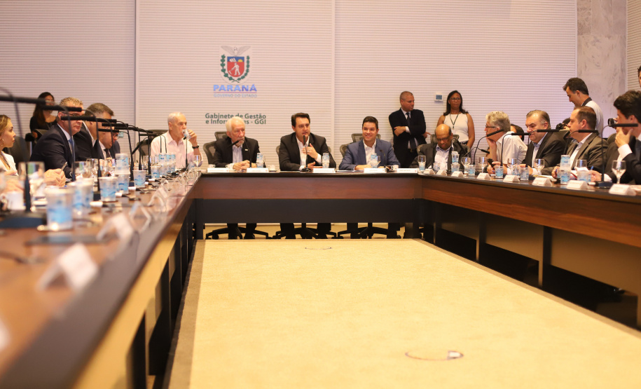 Governador Carlos Massa Ratinho Junior durante reunião com a equipe de governo. Curitiba,29/01/2019 - Foto: Rodrigo Felix Leal/ANPr