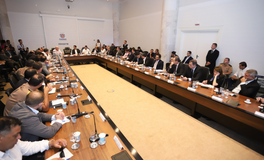 Governador Carlos Massa Ratinho Junior durante reunião com a equipe de governo. Curitiba,29/01/2019 - Foto: Rodrigo Felix Leal/ANPr