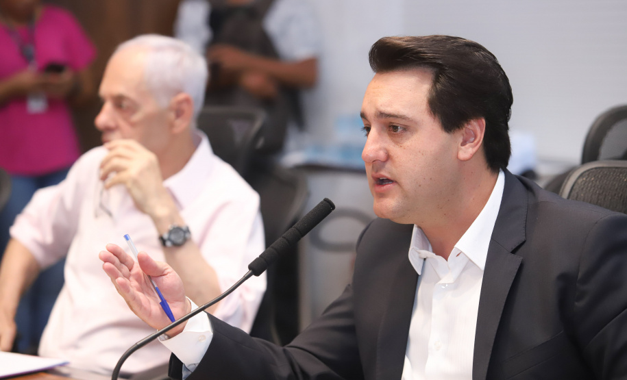 Governador Carlos Massa Ratinho Junior durante reunião com a equipe de governo. Curitiba,29/01/2019 - Foto: Rodrigo Felix Leal/ANPr