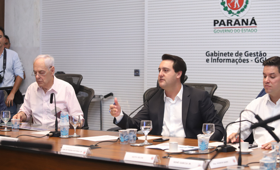 Governador Carlos Massa Ratinho Junior durante reunião com a equipe de governo. Curitiba,29/01/2019 - Foto: Rodrigo Felix Leal/ANPr