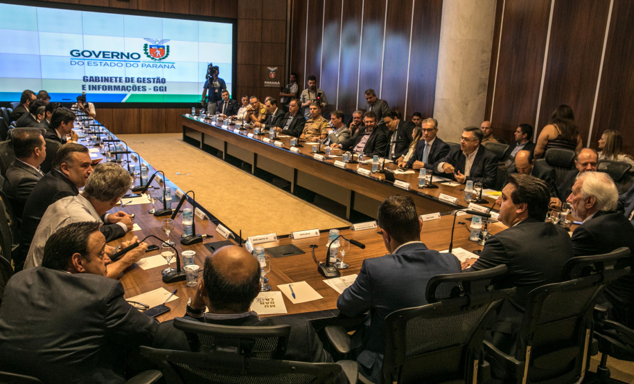 Governador Carlos Massa Ratinho Junior durante reunião com a equipe de governo. Curitiba,29/01/2019 - Foto: Maurílio Cheli/ANPr