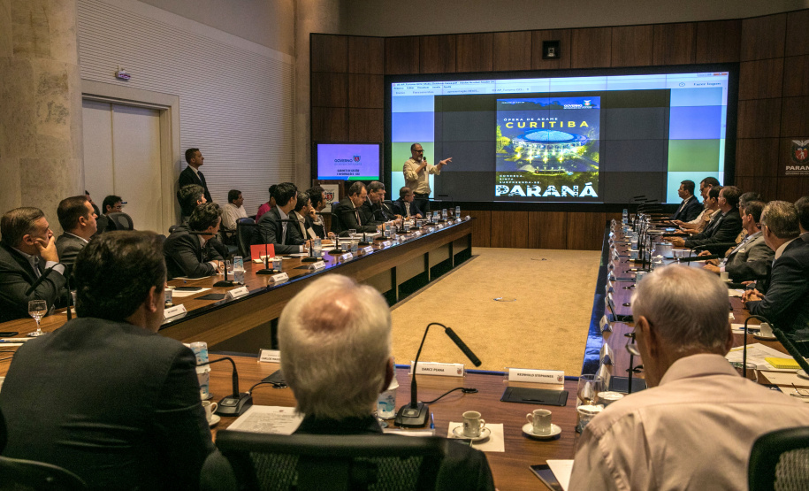 Governador Carlos Massa Ratinho Junior durante reunião com a equipe de governo. Curitiba,29/01/2019 - Foto: Maurílio Cheli/ANPr