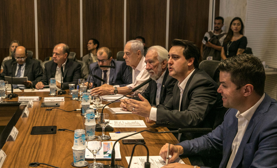 Governador Carlos Massa Ratinho Junior durante reunião com a equipe de governo. Curitiba,29/01/2019 - Foto: Maurílio Cheli/ANPr