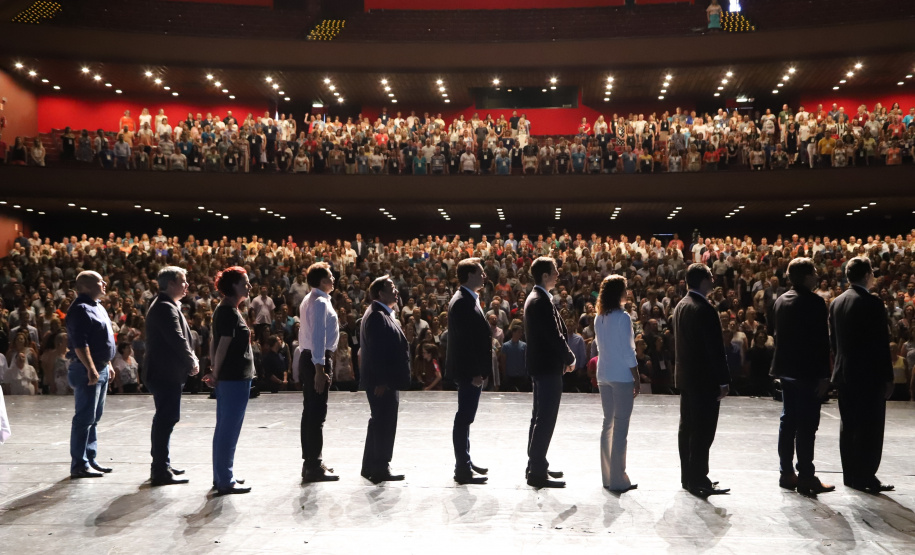 Governador Carlos Massa Ratinho Junior participa da abertura do Seminário Aprendizagem em Foco. Curitiba, 29/01/2019. Foto: José Fernando Ogura/ANPr