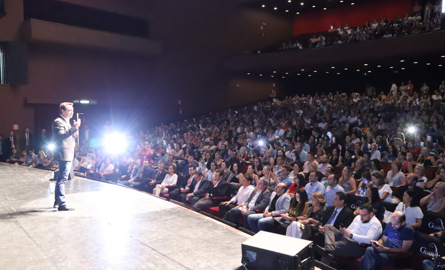 Governador Carlos Massa Ratinho Junior participa da abertura do Seminário Aprendizagem em Foco. Curitiba, 29/01/2019. Foto: José Fernando Ogura/ANPr