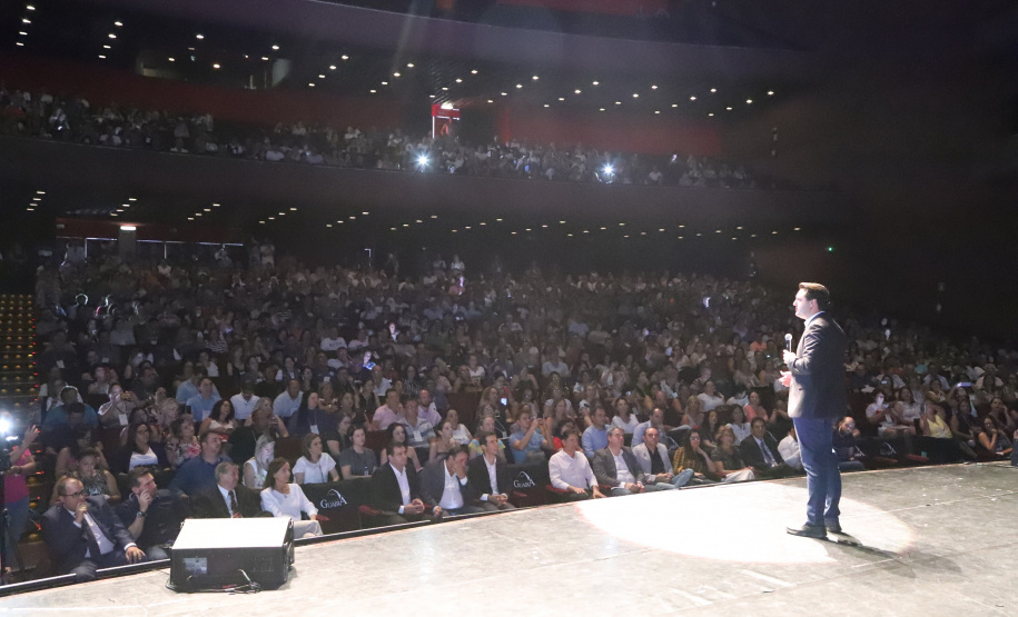 Governador Carlos Massa Ratinho Junior participa da abertura do Seminário Aprendizagem em Foco. Curitiba, 29/01/2019. Foto: José Fernando Ogura/ANPr
