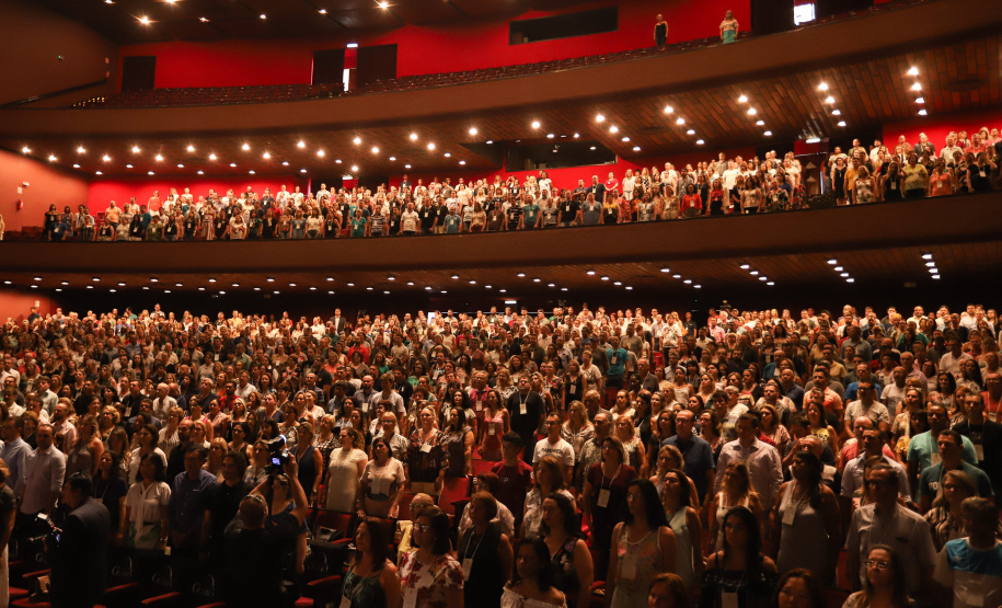 Governador Carlos Massa Ratinho Junior participa da abertura do Seminário Aprendizagem em Foco. Curitiba, 29/01/2019. Foto:  Rodrigo Félix Leal/ANPr