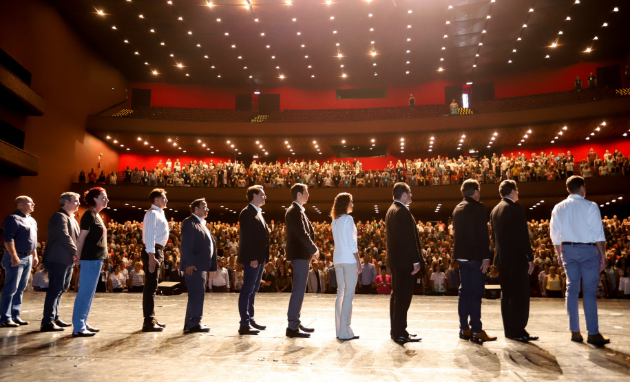 Governador Carlos Massa Ratinho Junior participa da abertura do Seminário Aprendizagem em Foco. Curitiba, 29/01/2019. Foto:  Rodrigo Félix Leal/ANPr